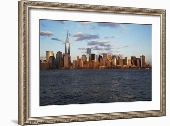 Panoramic View of New York City Skyline on Water Featuring One World Trade Center (1Wtc), Freedom T-Joseph Sohm-Framed Photographic Print