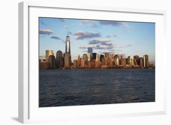 Panoramic View of New York City Skyline on Water Featuring One World Trade Center (1Wtc), Freedom T-Joseph Sohm-Framed Photographic Print