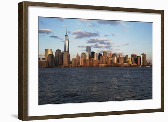 Panoramic View of New York City Skyline on Water Featuring One World Trade Center (1Wtc), Freedom T-Joseph Sohm-Framed Photographic Print