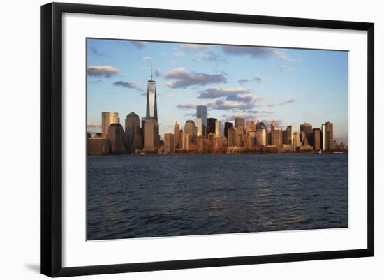 Panoramic View of New York City Skyline on Water Featuring One World Trade Center (1Wtc), Freedom T-Joseph Sohm-Framed Photographic Print