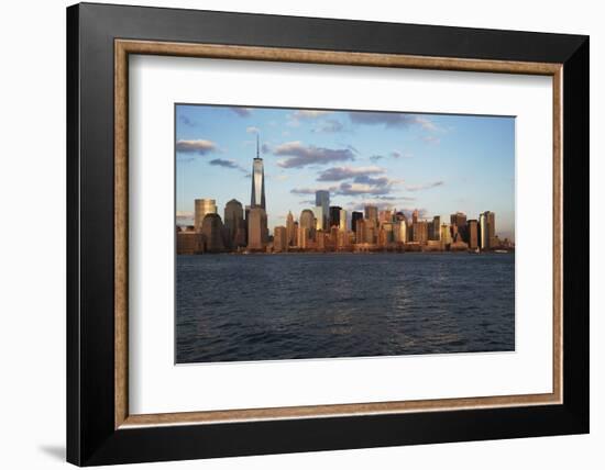 Panoramic View of New York City Skyline on Water Featuring One World Trade Center (1Wtc), Freedom T-Joseph Sohm-Framed Photographic Print