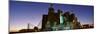 Panoramic View of New York New York Hotel with Statue of Liberty at Sunrise, Las Vegas, Nv-null-Mounted Photographic Print