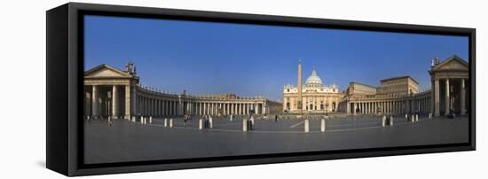 Panoramic View of Piazza San Pietro and St Peter's Basilica, the Vatican, Rome, Italy-Michele Falzone-Framed Premier Image Canvas