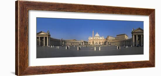 Panoramic View of Piazza San Pietro and St Peter's Basilica, the Vatican, Rome, Italy-Michele Falzone-Framed Photographic Print
