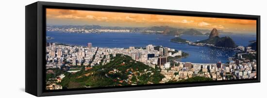 Panoramic View Of Rio De Janeiro, Brazil Landscape-SNEHITDESIGN-Framed Premier Image Canvas