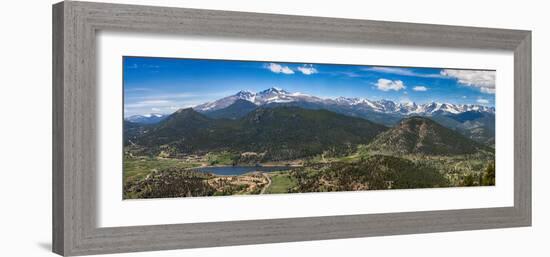 Panoramic View of Rocky Mountains from Prospect Mountain, Estes Park, Colorado, USA-Nataliya Hora-Framed Photographic Print