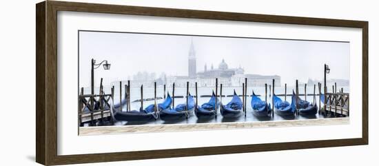 Panoramic view of San Giorgio Maggiore with gondola in the foreground, Venice, Italy-Jan Christopher Becke-Framed Photographic Print