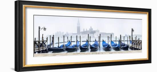 Panoramic view of San Giorgio Maggiore with gondola in the foreground, Venice, Italy-Jan Christopher Becke-Framed Photographic Print