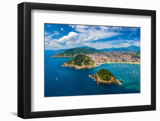 Panoramic View of San Sebastian-bloodua-Framed Photographic Print