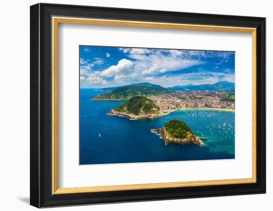 Panoramic View of San Sebastian-bloodua-Framed Photographic Print