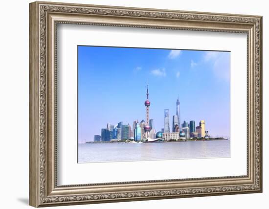 Panoramic View of Shanghai Skyline, China-Zoom-zoom-Framed Photographic Print