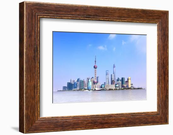 Panoramic View of Shanghai Skyline, China-Zoom-zoom-Framed Photographic Print