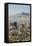 Panoramic view of skyline and downtown El Paso Texas looking toward Juarez, Mexico-null-Framed Premier Image Canvas