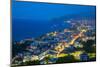 Panoramic View of Sorrento at Night, Sorrento, Amalfi Coast, UNESCO World Heritage Site, Campania-Frank Fell-Mounted Photographic Print