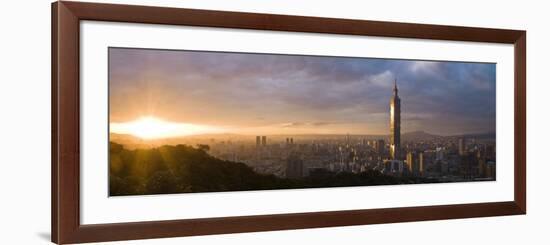 Panoramic View of Taipei 101, Taipei, Taiwan-Michele Falzone-Framed Photographic Print