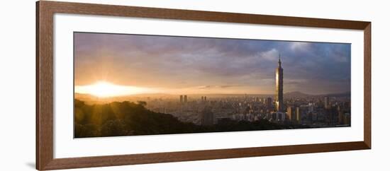 Panoramic View of Taipei 101, Taipei, Taiwan-Michele Falzone-Framed Photographic Print