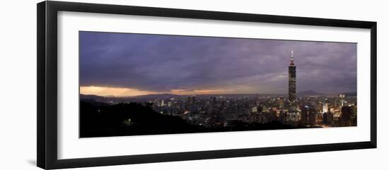 Panoramic View of Taipei 101, Taipei, Taiwan-Michele Falzone-Framed Photographic Print