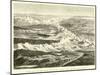Panoramic View of the Andes Between the Upper Lake of Titicaca and the Lower Lake of Parihuanacocha-Édouard Riou-Mounted Giclee Print