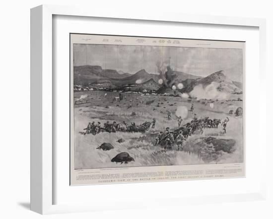 Panoramic View of the Battle of Colenso, the Fight Against a Hidden Enemy-Frank Craig-Framed Giclee Print