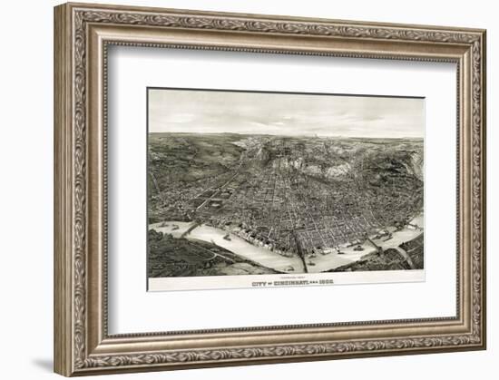 Panoramic View of the City of Cincinnati, Ohio, 1900-Henderson Litho Co^-Framed Art Print