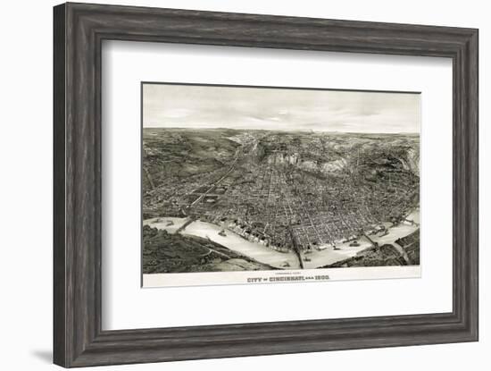 Panoramic View of the City of Cincinnati, Ohio, 1900-Henderson Litho Co^-Framed Art Print