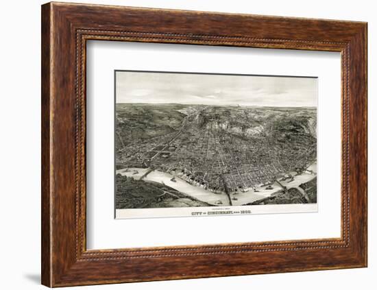 Panoramic View of the City of Cincinnati, Ohio, 1900-Henderson Litho Co^-Framed Art Print