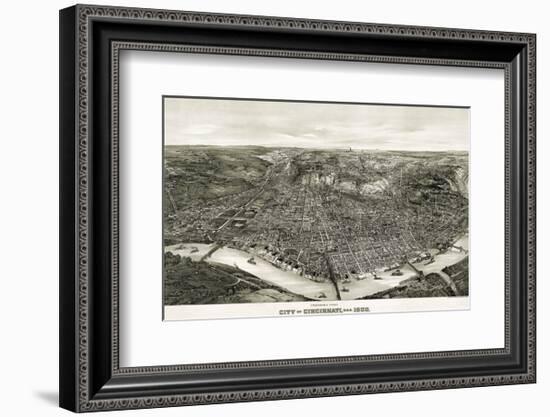 Panoramic View of the City of Cincinnati, Ohio, 1900-Henderson Litho Co^-Framed Art Print