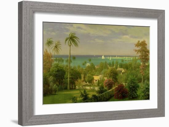 Panoramic View of the Harbour at Nassau in the Bahamas-Albert Bierstadt-Framed Giclee Print