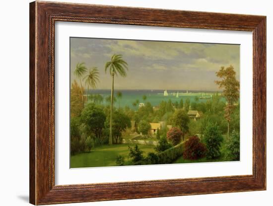 Panoramic View of the Harbour at Nassau in the Bahamas-Albert Bierstadt-Framed Giclee Print