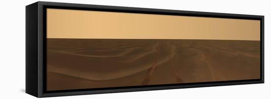 Panoramic View of the Plains of Meridiani on the Planet Mars-Stocktrek Images-Framed Premier Image Canvas