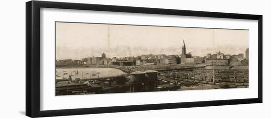 Panoramic View of the Port of Chicago-null-Framed Photographic Print