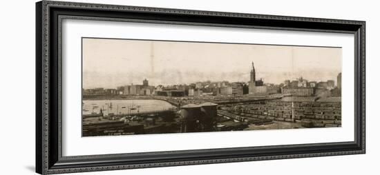 Panoramic View of the Port of Chicago-null-Framed Photographic Print