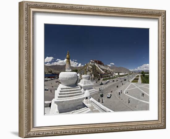 Panoramic View of the Potala Palace, Unesco World Heritage Site, Lhasa, Tibet, China-Don Smith-Framed Photographic Print