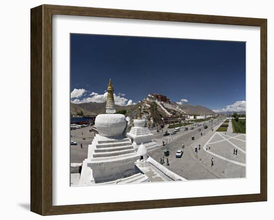 Panoramic View of the Potala Palace, Unesco World Heritage Site, Lhasa, Tibet, China-Don Smith-Framed Photographic Print