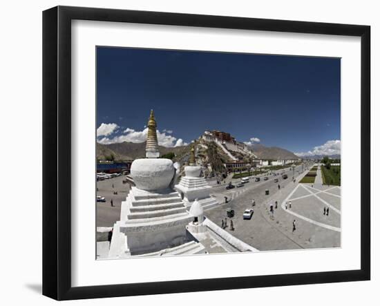 Panoramic View of the Potala Palace, Unesco World Heritage Site, Lhasa, Tibet, China-Don Smith-Framed Photographic Print