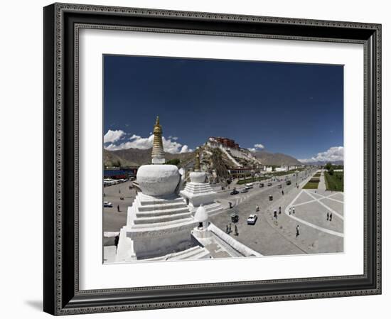 Panoramic View of the Potala Palace, Unesco World Heritage Site, Lhasa, Tibet, China-Don Smith-Framed Photographic Print