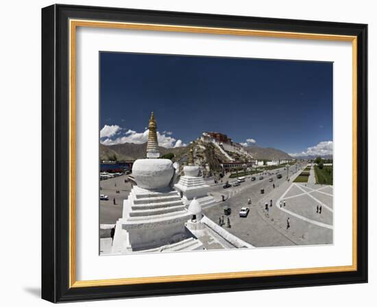 Panoramic View of the Potala Palace, Unesco World Heritage Site, Lhasa, Tibet, China-Don Smith-Framed Photographic Print