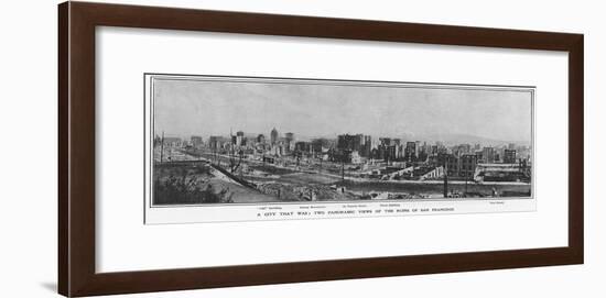 Panoramic View of the Ruins of San Francisco after the 1906 Earthquake, 1906-null-Framed Giclee Print