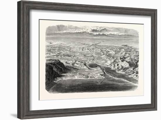 Panoramic View of the Suez Canal and the Canal of the Two Seas-null-Framed Giclee Print
