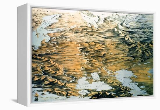 Panoramic View of the Whole Empire of Russia-Thomas Packer-Framed Premier Image Canvas