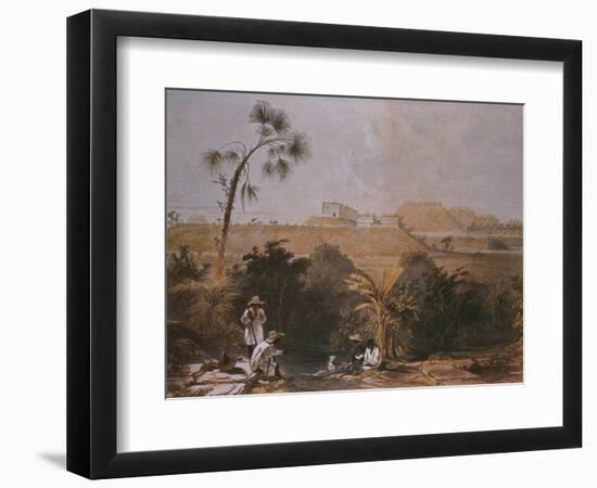 Panoramic View of Uxmal, Yucatan, Mexico, Illustration from 'Views of Ancient Monuments in Central-Frederick Catherwood-Framed Giclee Print