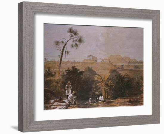 Panoramic View of Uxmal, Yucatan, Mexico, Illustration from 'Views of Ancient Monuments in Central-Frederick Catherwood-Framed Giclee Print