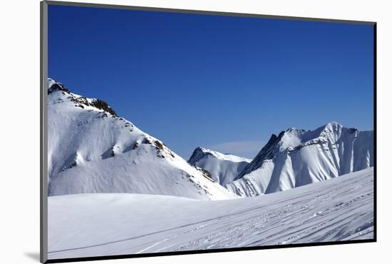 Panoramic View on Ski Slope at Nice Day-BSANI-Mounted Photographic Print
