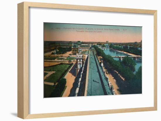 Panoramic view towards the Louvre, Paris, c1920-Unknown-Framed Giclee Print