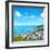 Panoramic View with Tilt-Shift Effect. Santa Margherita, Ligurian Resort , Italian Riviera. Beautif-LiliGraphie-Framed Photographic Print