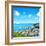 Panoramic View with Tilt-Shift Effect. Santa Margherita, Ligurian Resort , Italian Riviera. Beautif-LiliGraphie-Framed Photographic Print