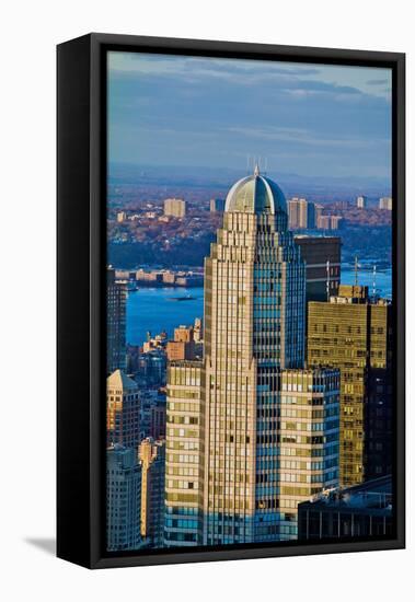 Panoramic views of New York City at sunset from Rockefeller Square "Top of the Rock" New York Ci...-null-Framed Premier Image Canvas