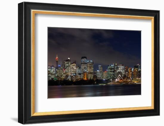 Panoramic views of Sydney city at dusk including the Opera house, Sydney, New South Wales, Australi-Andrew Michael-Framed Photographic Print