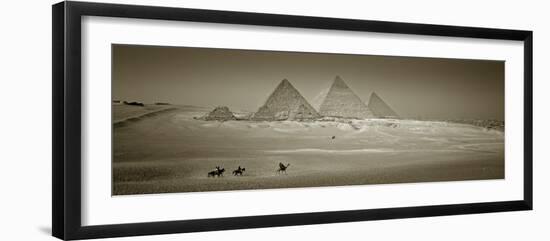 Panormic Image of the Pyramids at Giza, Cairo, Egypt-Jon Arnold-Framed Photographic Print