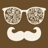 Retro Sunglasses with Reflection for Hipster.-panova-Art Print